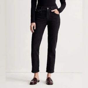 Madewell The Mid-Rise Perfect Vintage Jean in Washed Black